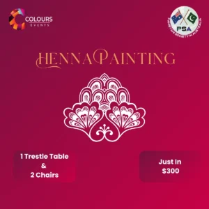 Henna Painting (1 Trestle Table & 2 Chairs)